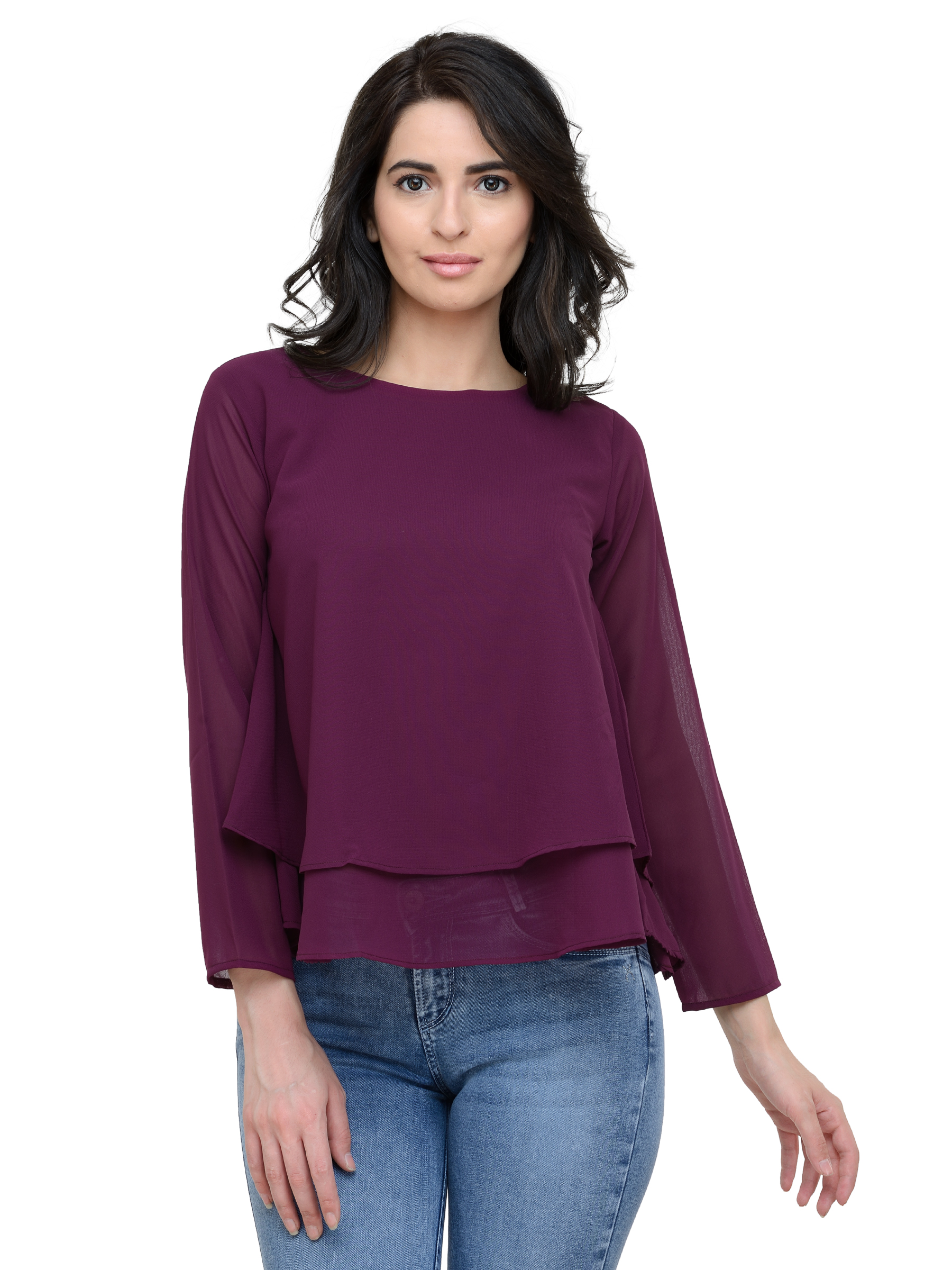PURPLE REGULAR LAYERED TOP